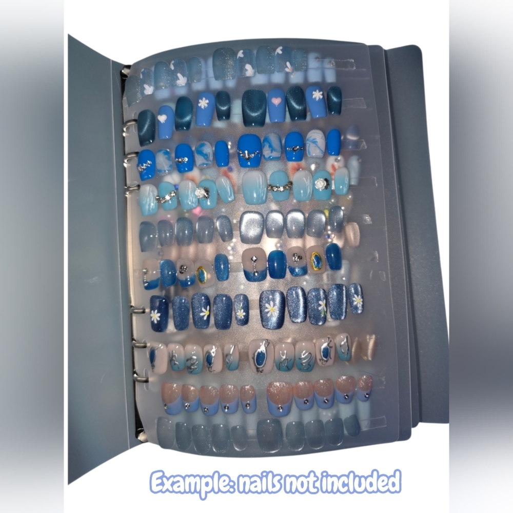 Press On Nail Storage Organizer Display Binder